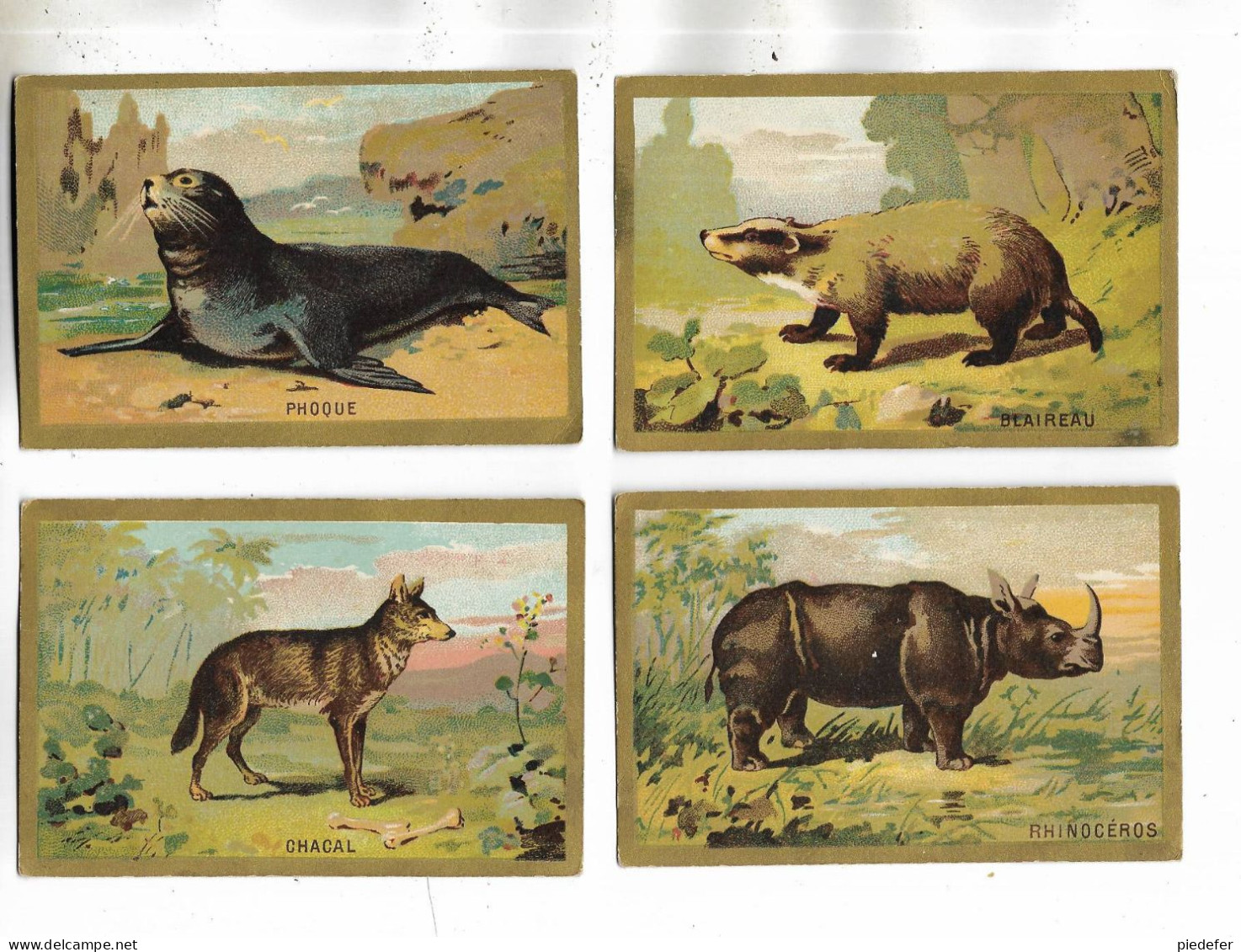 RARE  Lot De 4 Chromos Sur Les Animaux, Délivrés Par La Librairie D' éducation Nationale  Paris - Sonstige & Ohne Zuordnung