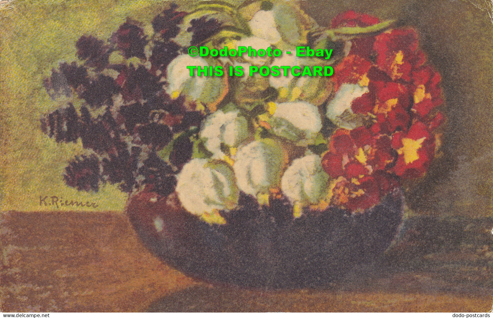 R420185 Flowers In Vase. Wenau Pastell. W. And N. No. 1039 - World