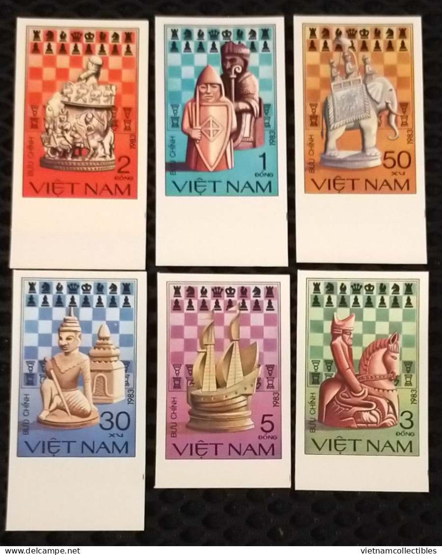 Vietnam Viet Nam MNH Imperf Stamps 1983 : Chess / Elephant / Horse / Bishop / Pawn / King (Ms419) - Vietnam