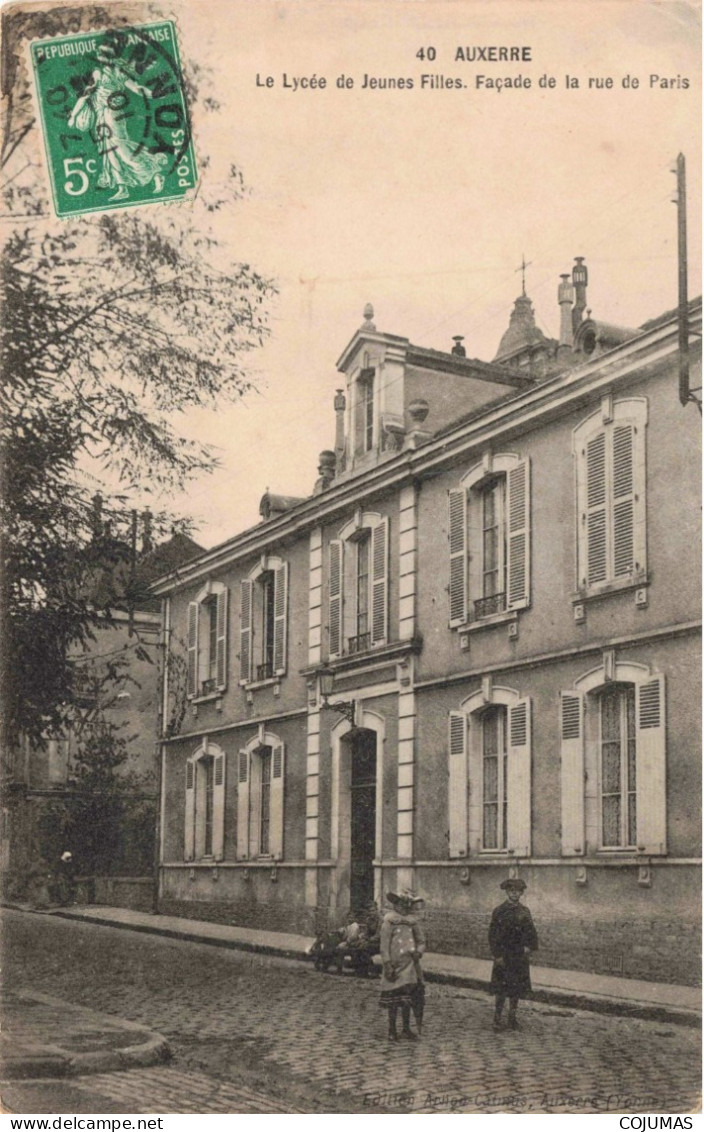 89 - AUXERRE _S28890_ Le Lycée De Jeunes Filles Façade De La Rue De Paris - Auxerre