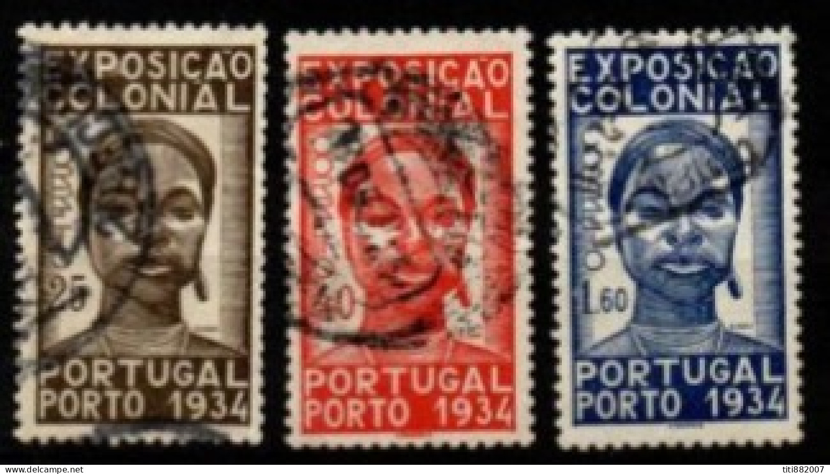 PORTUGAL   -   1934.   Y&T N° 572 à 574 Oblitérés  .Expo Coloniale. Série Complète. - Oblitérés