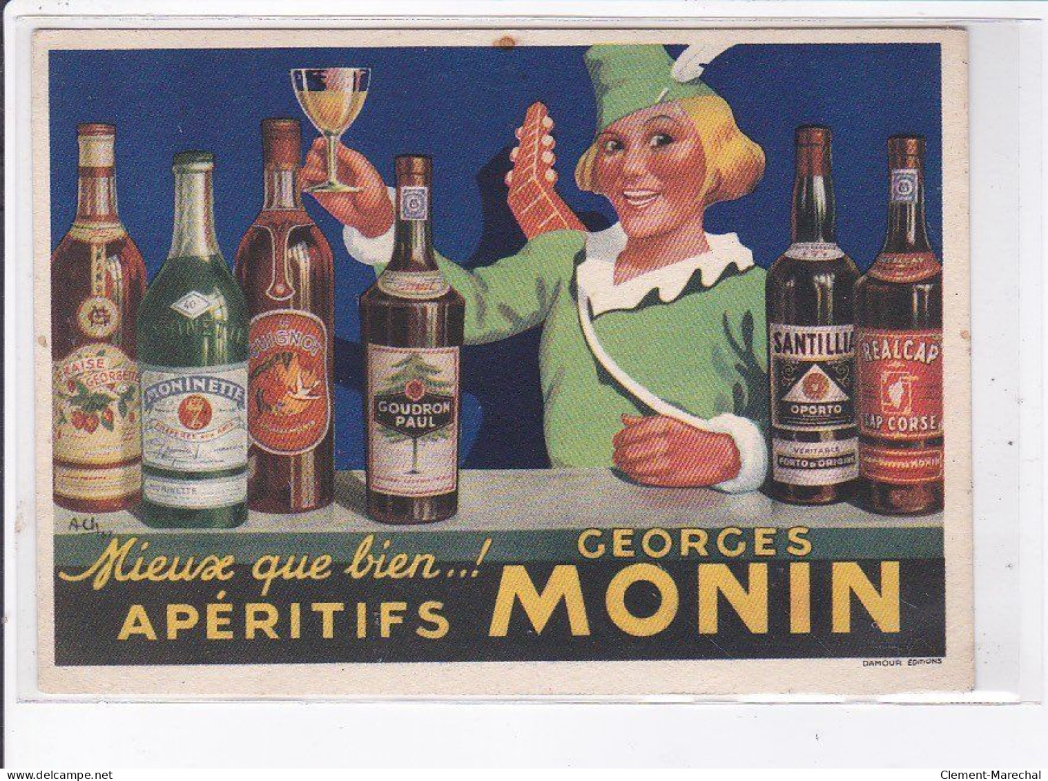 PUBLICITE : Aperitifs Georges MONIN - Très Bon état - Advertising