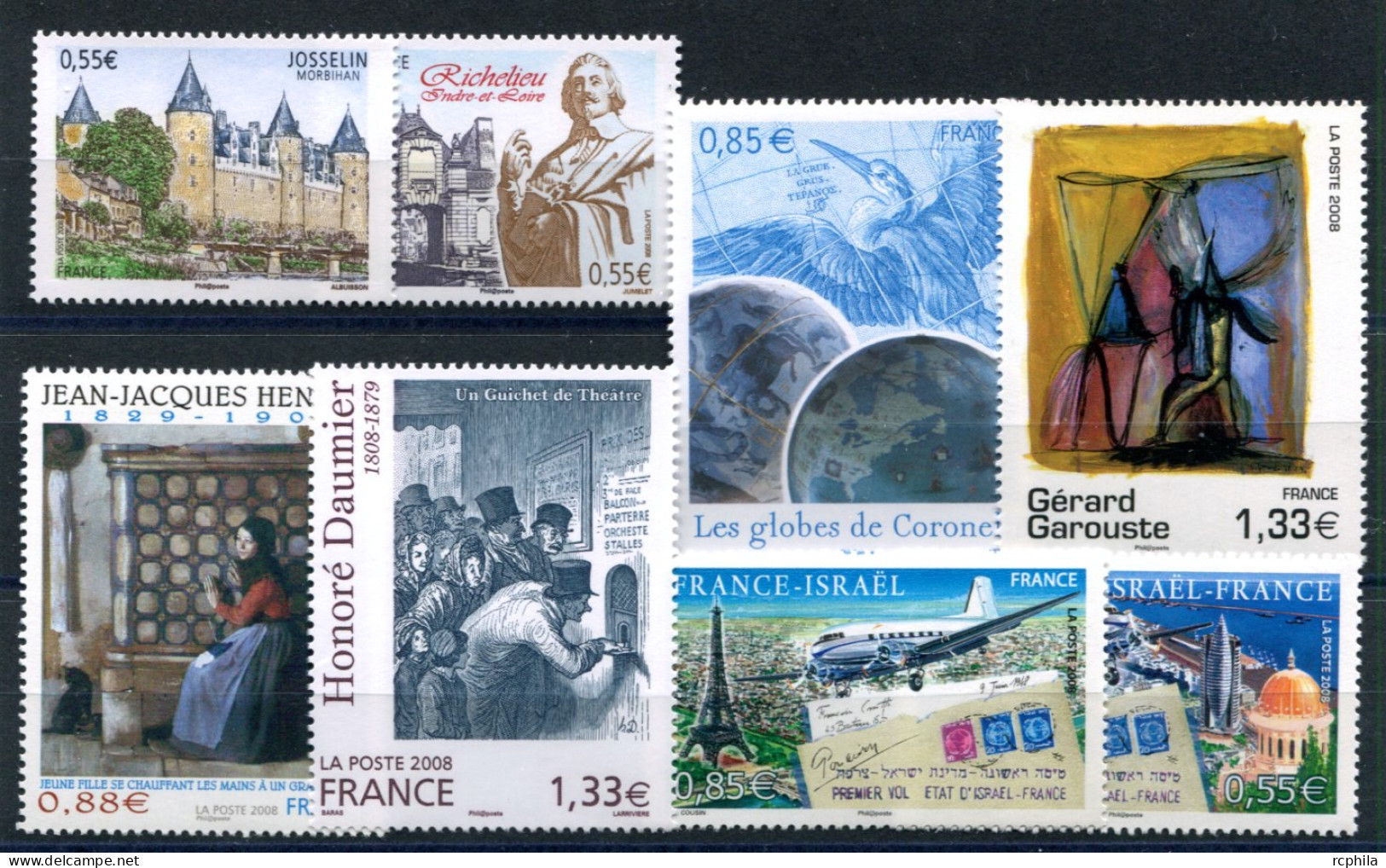 RC 27630 FRANCE 2008 LOT DE TIMBRES EN EURO A LA FACIALE 6,89€ NEUFS ** - Ongebruikt