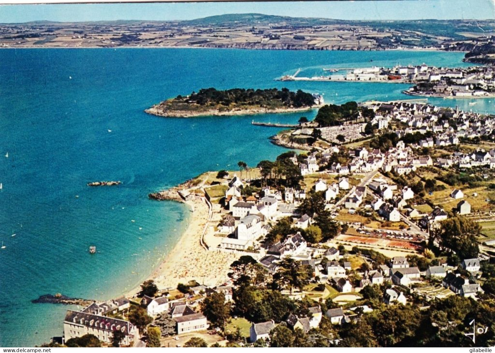 29 - Finistere - DOUARNENEZ - TREBOUL -  La Plage Des Sables Blancs - L Ile Tristan Et Le Port - Douarnenez