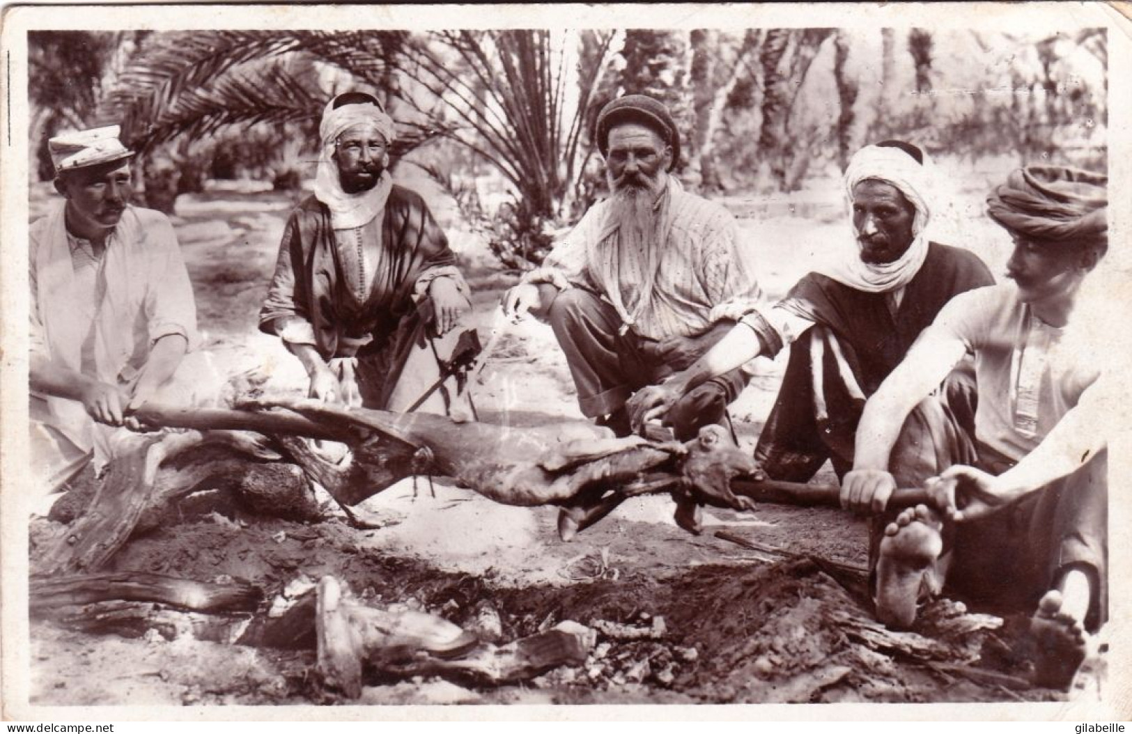 Algerie -  Scenes Et Types - Le Mechoui - Un Roti En Plein Air - Escenas & Tipos