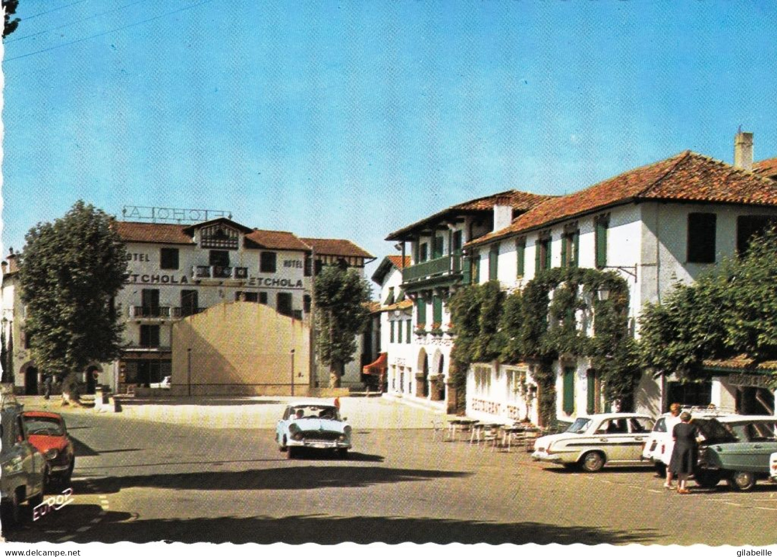 64 - Pyrenees Atlantiques -  ASCAIN - L Hotel Etchola - L Hotel De La Rhune Et Le Fronton - Ascain