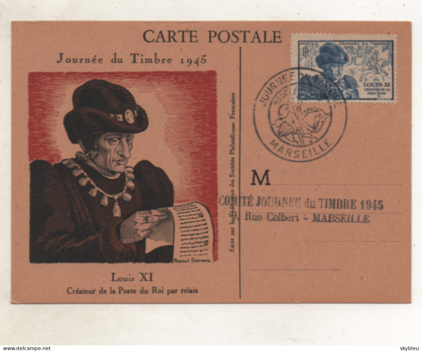 Journée Du Timbre - 1945 -  Marseille - - ....-1949