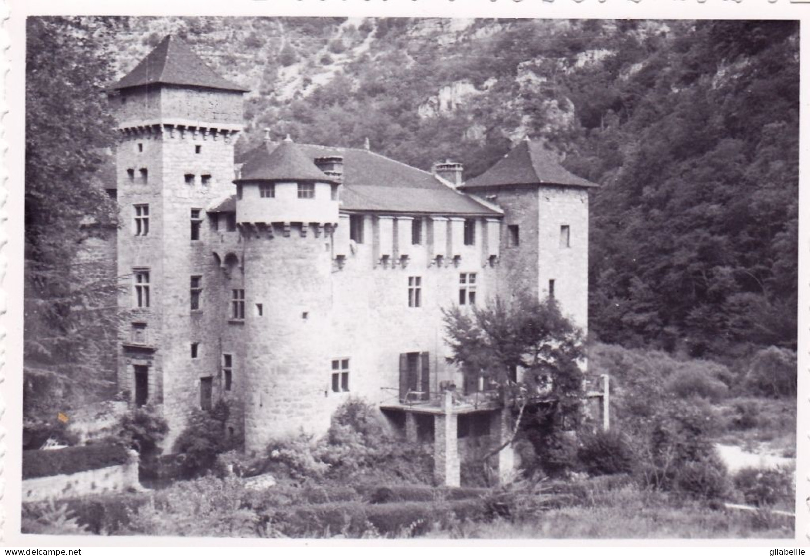 PHOTO 10.0 X 7.0 -  Chateau De La CAZE - Gorges Du Tarn - (48 ) Aout 1952 - Places