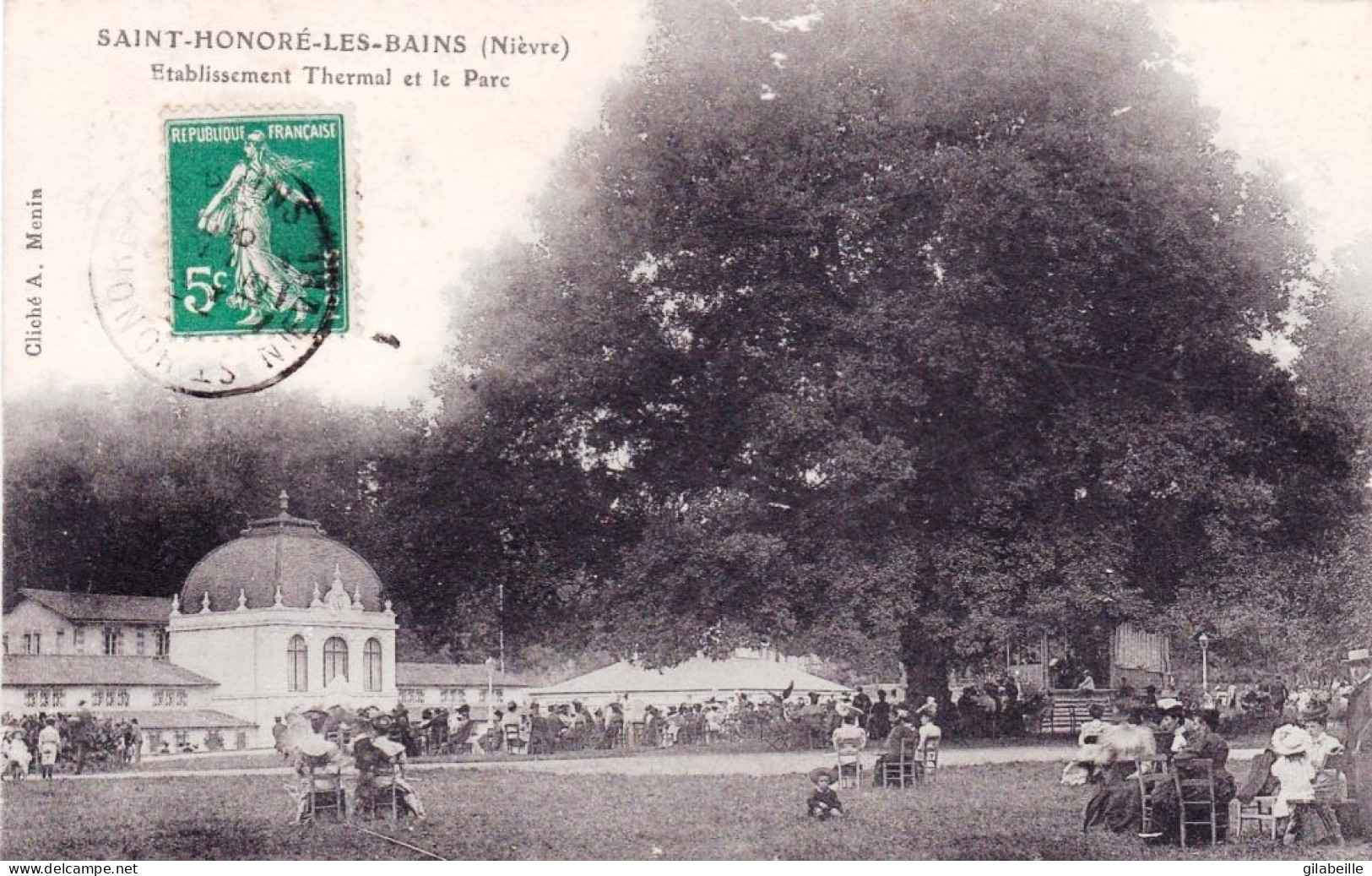 58 - Nievre -  SAINT HONORE LES BAINS -  Etablissement Thermal Et Le Parc - Saint-Honoré-les-Bains