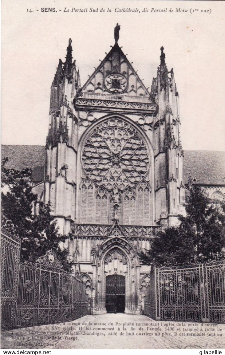 89 - Yonne -  SENS - Le Portail Sud De La Cathedrale Dit Portail De Moise - Sens