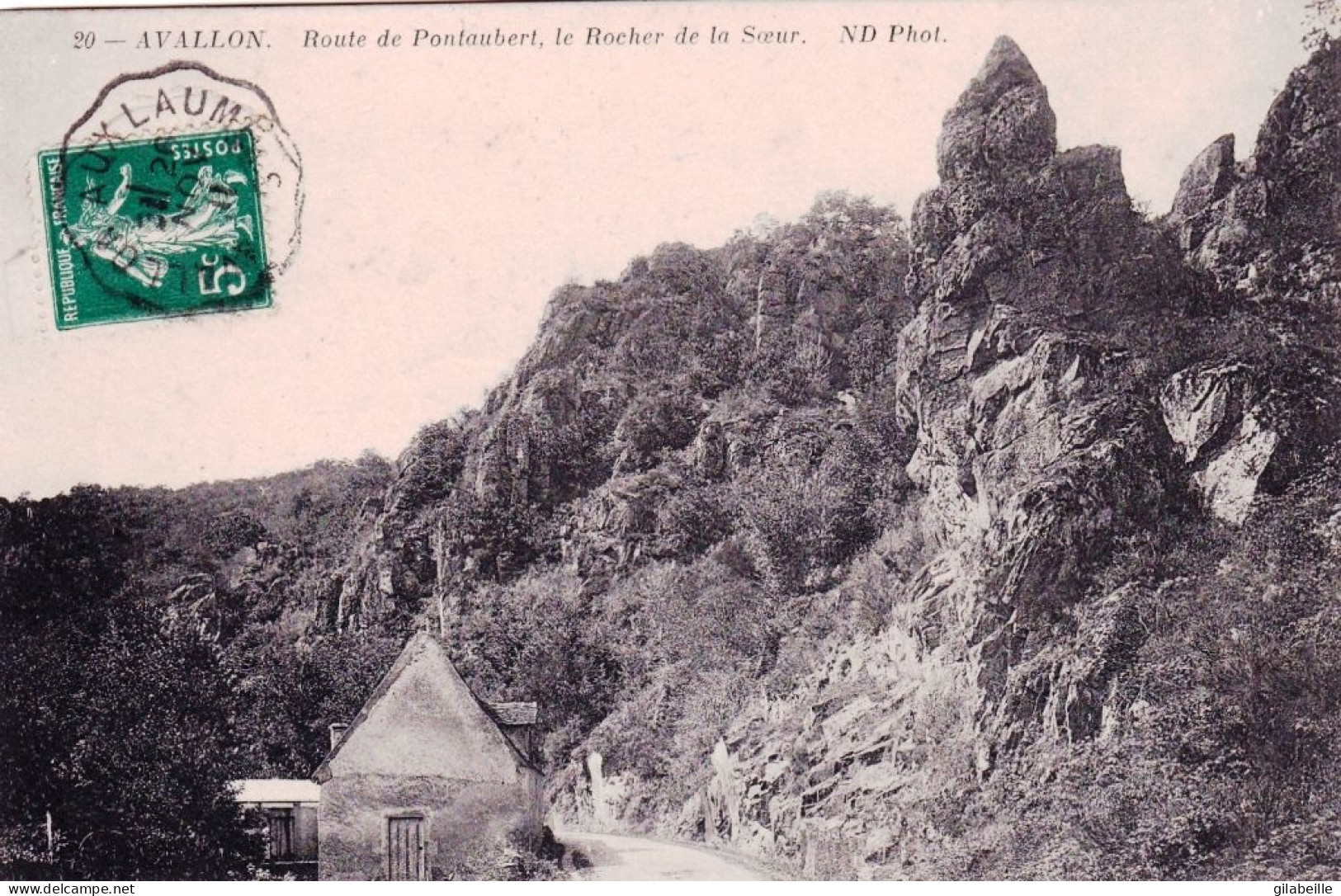 89 - Yonne -  AVALLON - Route De Pontaubert - Le Rocher De La Soeur - Avallon