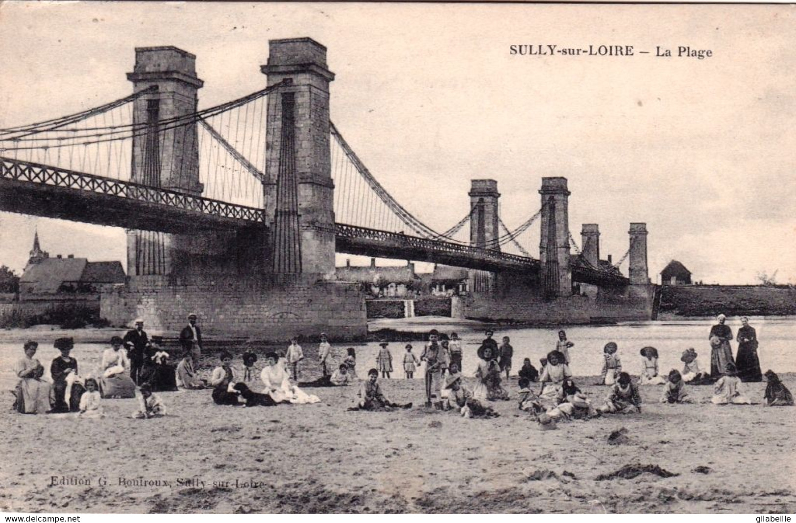 58 - Nievre - SULLY Sur LOIRE -  Le Pont Suspendu Et La Plage - Animée - Altri & Non Classificati