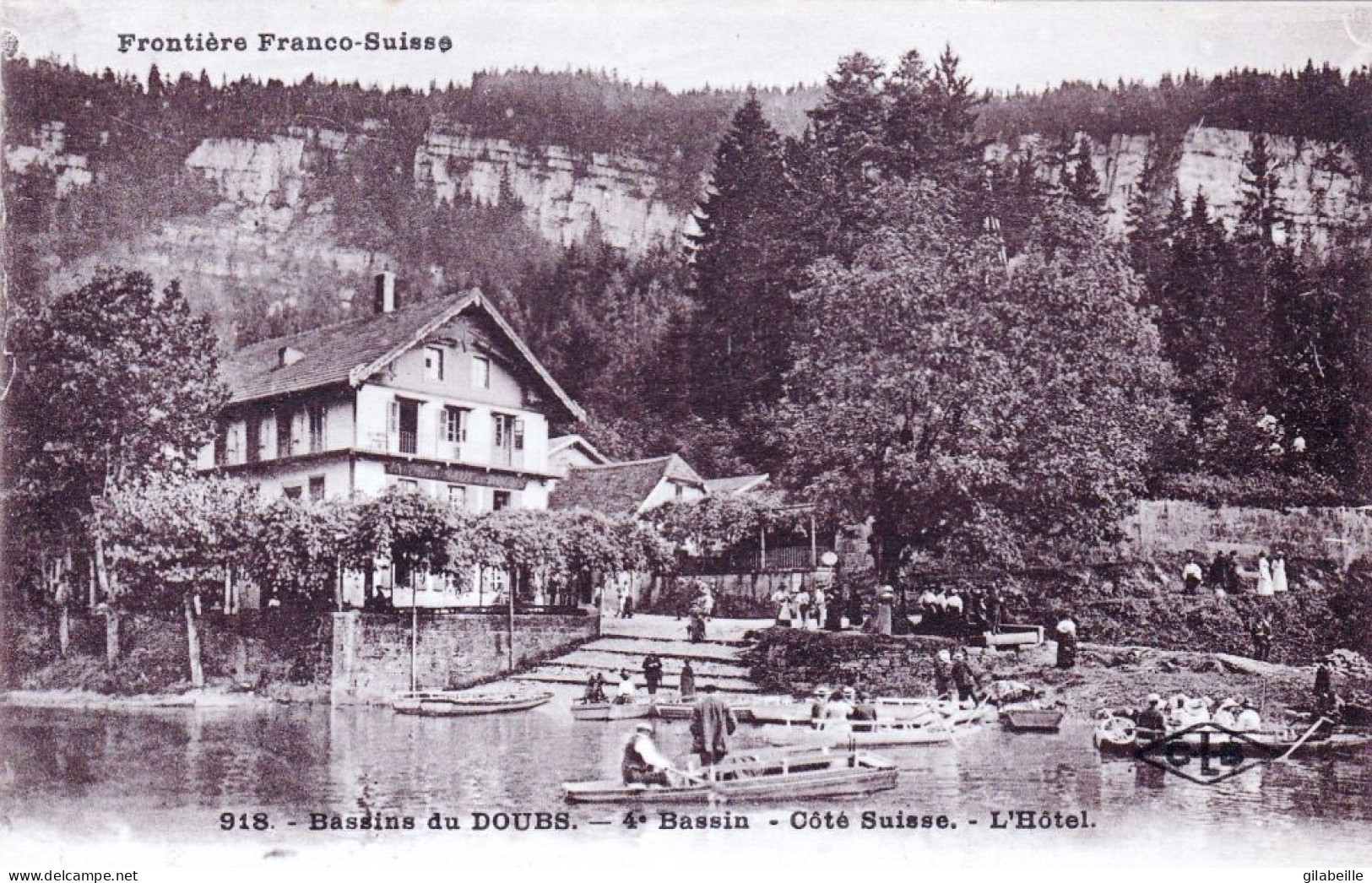 25 - Doubs -  BASSINS  Du DOUBS - Frontiere Franco - Suisse -  Coté Suisse - L Hotel - Otros & Sin Clasificación