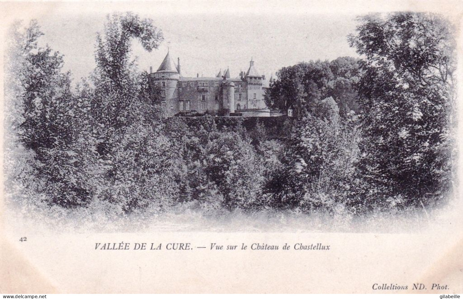 89 - Yonne -  Vue Sur Le Chateau De CHASTELLUX ( Chastellux-sur-Cure ) Vallée De La Cure - Autres & Non Classés