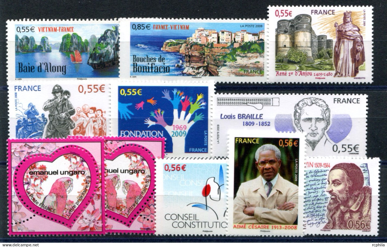 RC 27632 FRANCE 2008 / 2009 LOT DE TIMBRES EN EURO A LA FACIALE 8,14€ NEUFS ** - Neufs