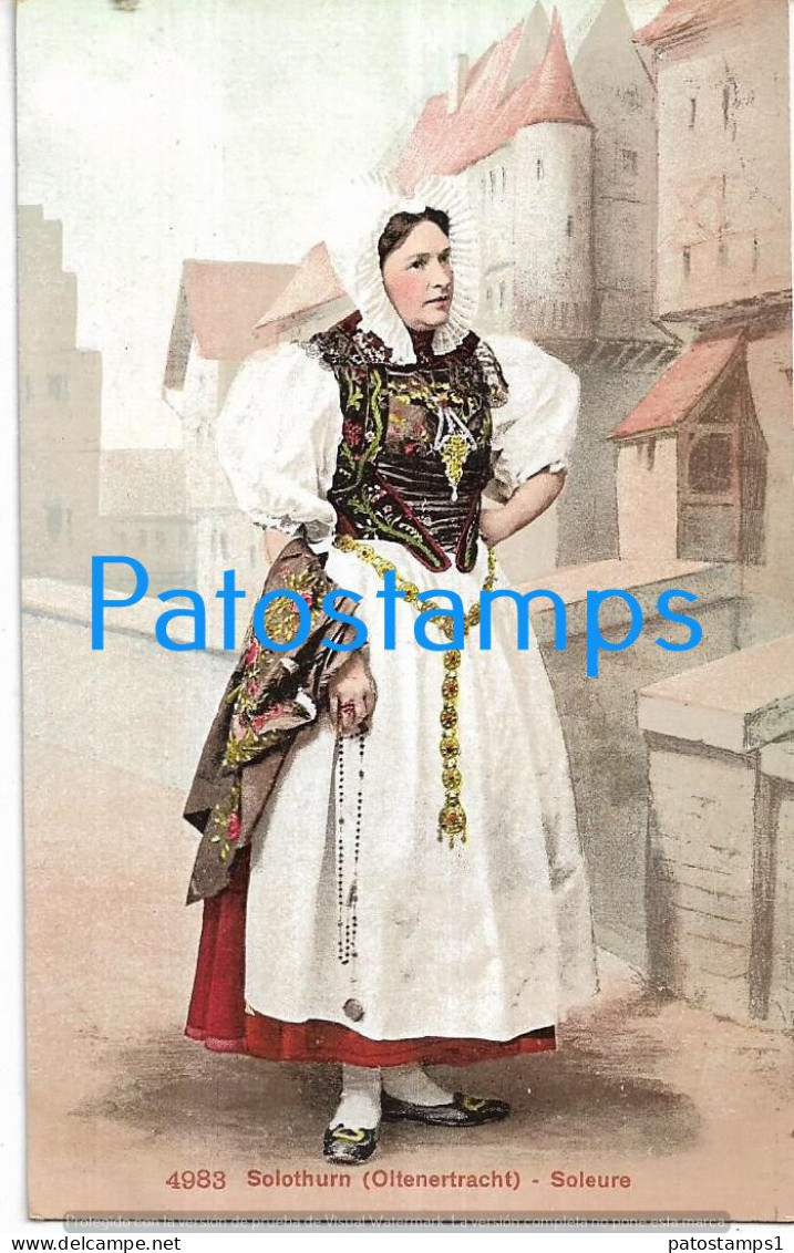 228950 SWITZERLAND SOLOTHURN COSTUMES WOMAN POSTAL POSTCARD - Sonstige & Ohne Zuordnung