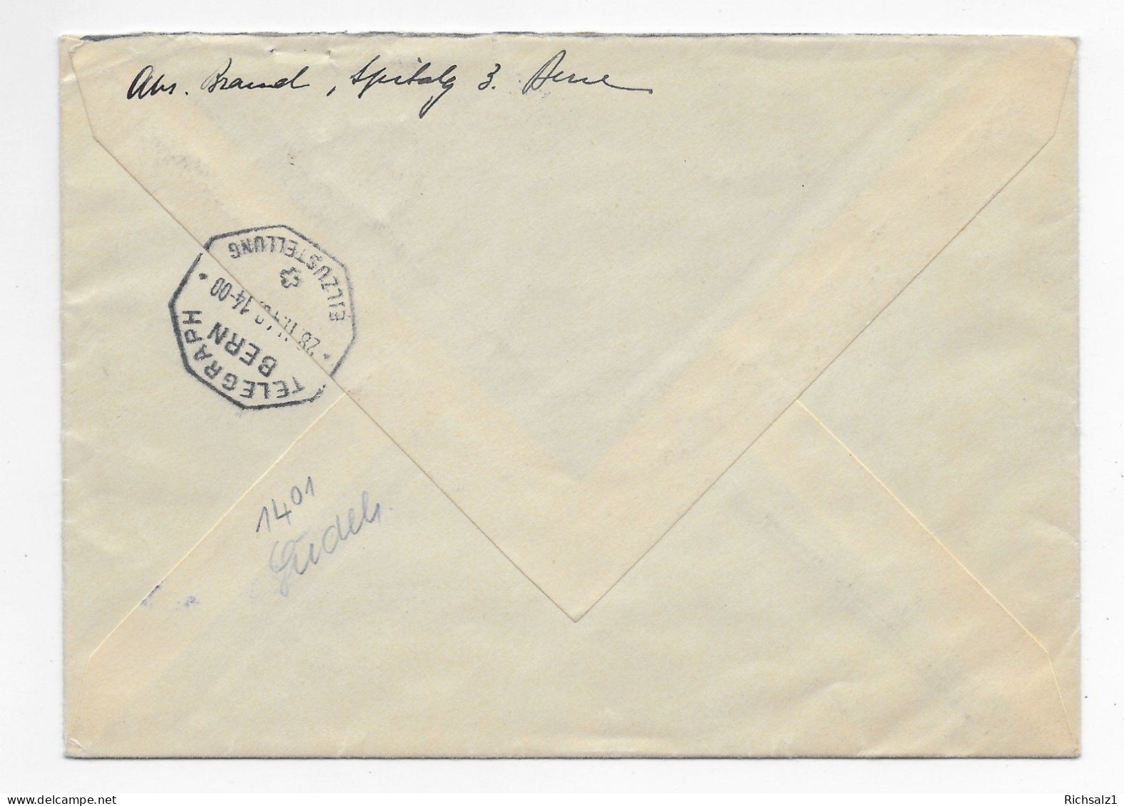 R-Brief Express 1948 Mit Telegraphen-Stempel - Sonstige & Ohne Zuordnung