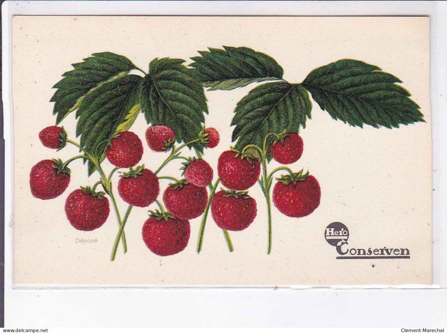 PUBLICITE : série de 12 cartes postales pour les conserves HERO(fruits - légumes) - très bon état