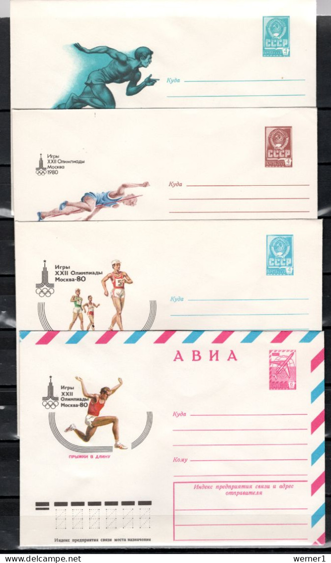 USSR Russia 1980 Olympic Games Moscow, Athletics 8 Commemorative Covers - Summer 1980: Moscow