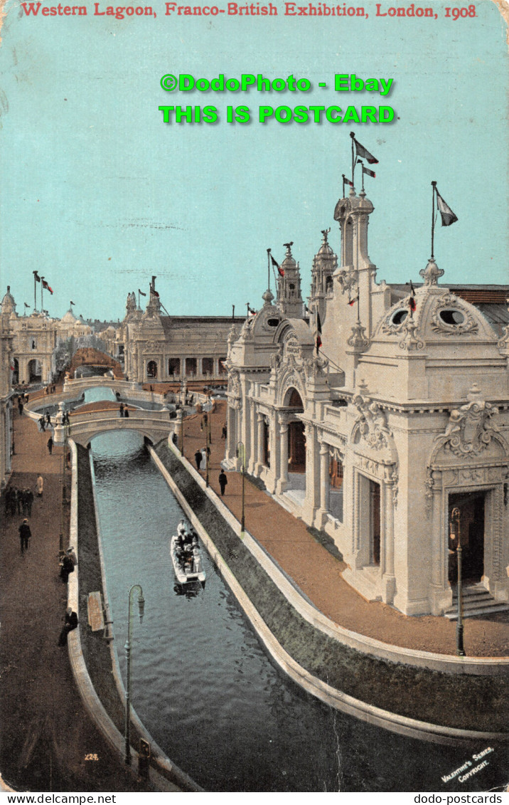 R420726 London. Wester Lagoon. Franco British Exhibition. Valentine. 1908 - Sonstige & Ohne Zuordnung