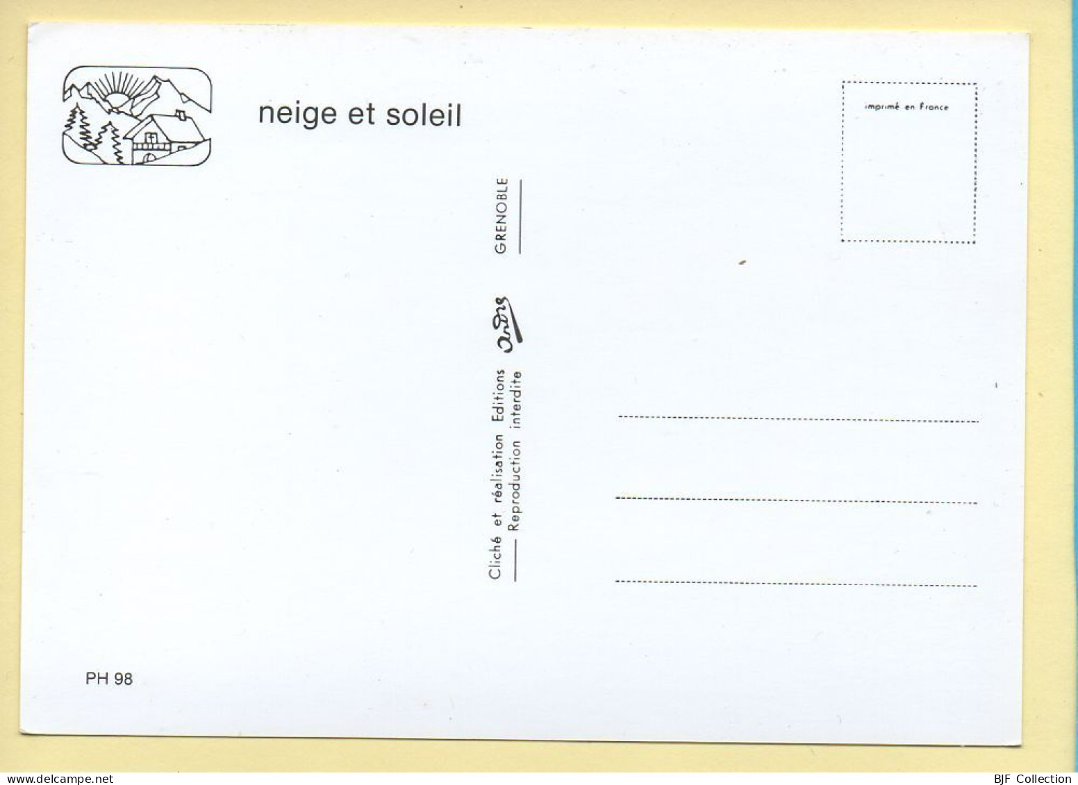 Coucher De Soleil : Neige Et Soleil (voir Scan Recto/verso) - Hold To Light