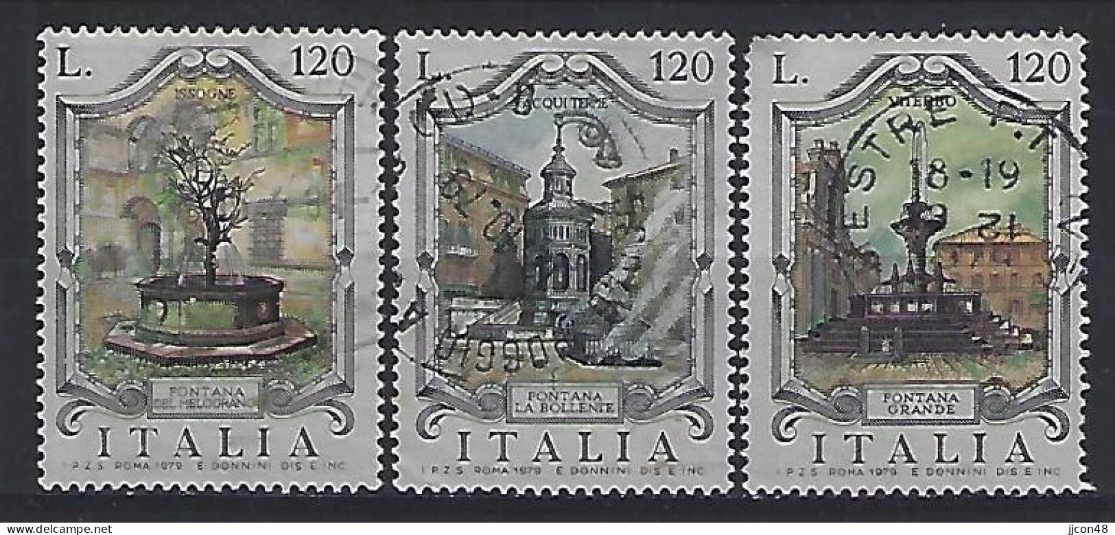 Italy 1979  Brunnen (o) Mi.1670-1672 - 1971-80: Afgestempeld