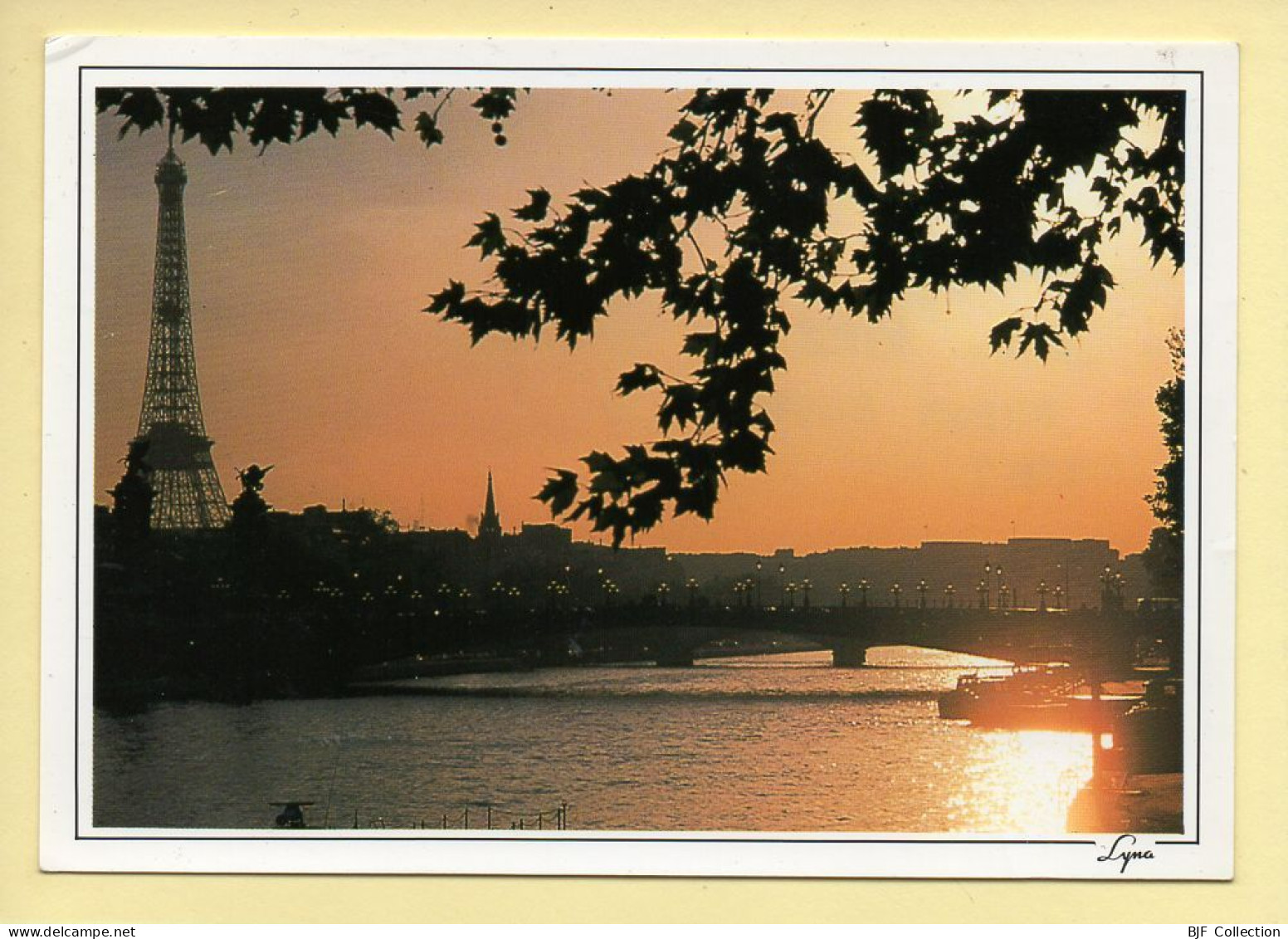 Coucher De Soleil : Crépuscule / Pont Alexandre Lll / La Seine / Tour Eiffel / Paris (voir Scan Recto/verso) - Contraluz