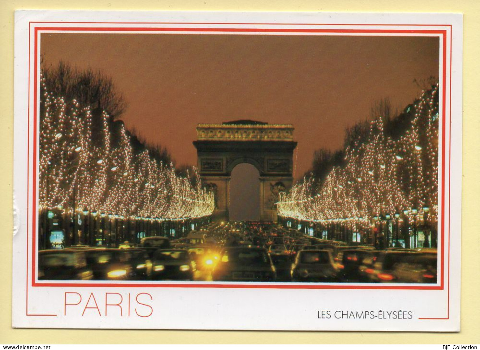 Coucher De Soleil : Crépuscule /  Les Champs-Elysées Et L'Arc De Triomphe / Paris (voir Scan Recto/verso) - Halt Gegen Das Licht/Durchscheink.