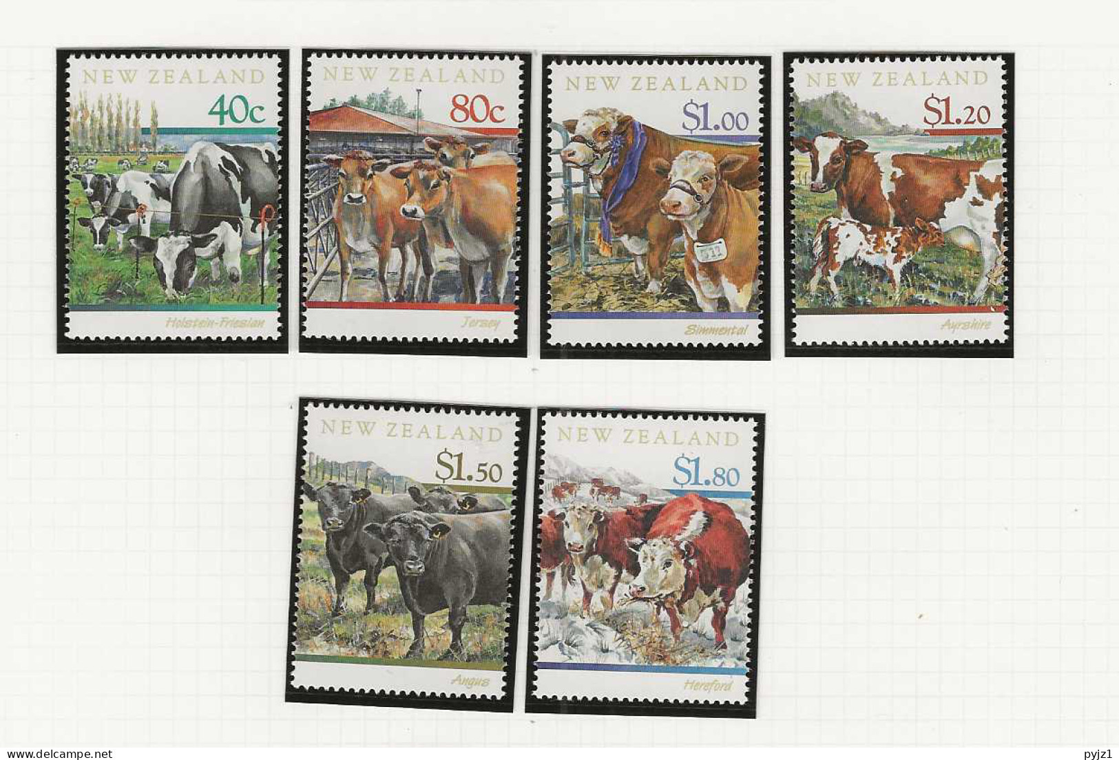 1997 MNH New Zealand Mi 1571-76 Postfris** - Ongebruikt