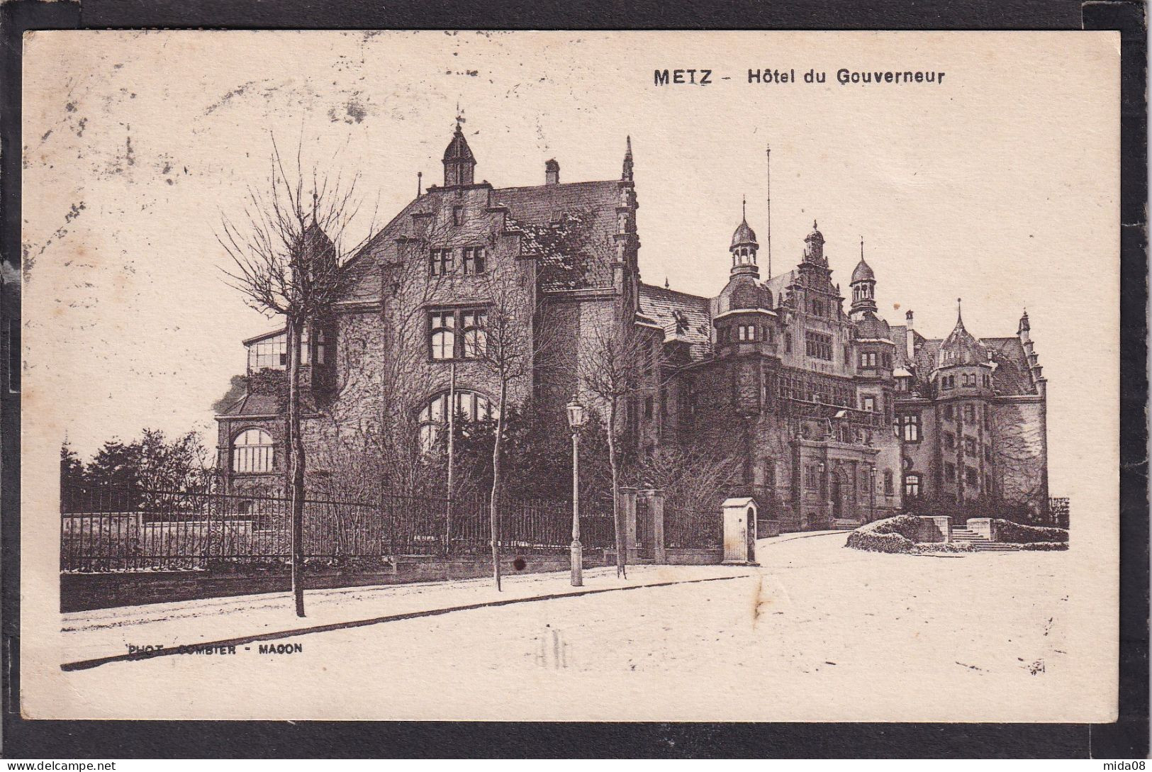 57. METZ . Hôtel Du Gouverneur . Timbre 40 C Semeuse Violet - Metz