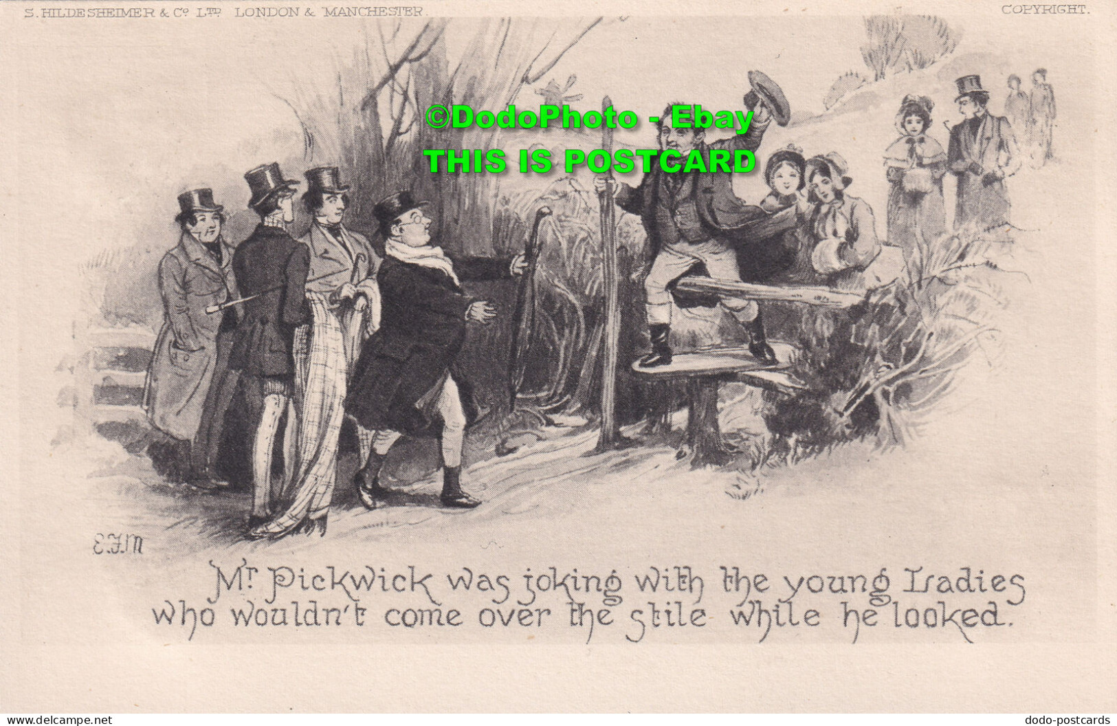 R420284 Mt. Pickwick Was Joking With The Young Ladies Who Wouldnt Come Over The - World