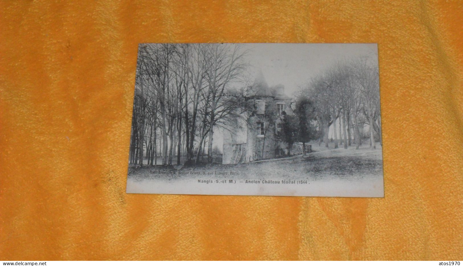 CARTE POSTALE ANCIENNE CIRCULEE DATE ?../ NANGIS.- ANCIEN CHATEAU FEODAL..CHAMBRE SYNDle FRANCAISE C.P.I...CACHET + TIMB - Nangis