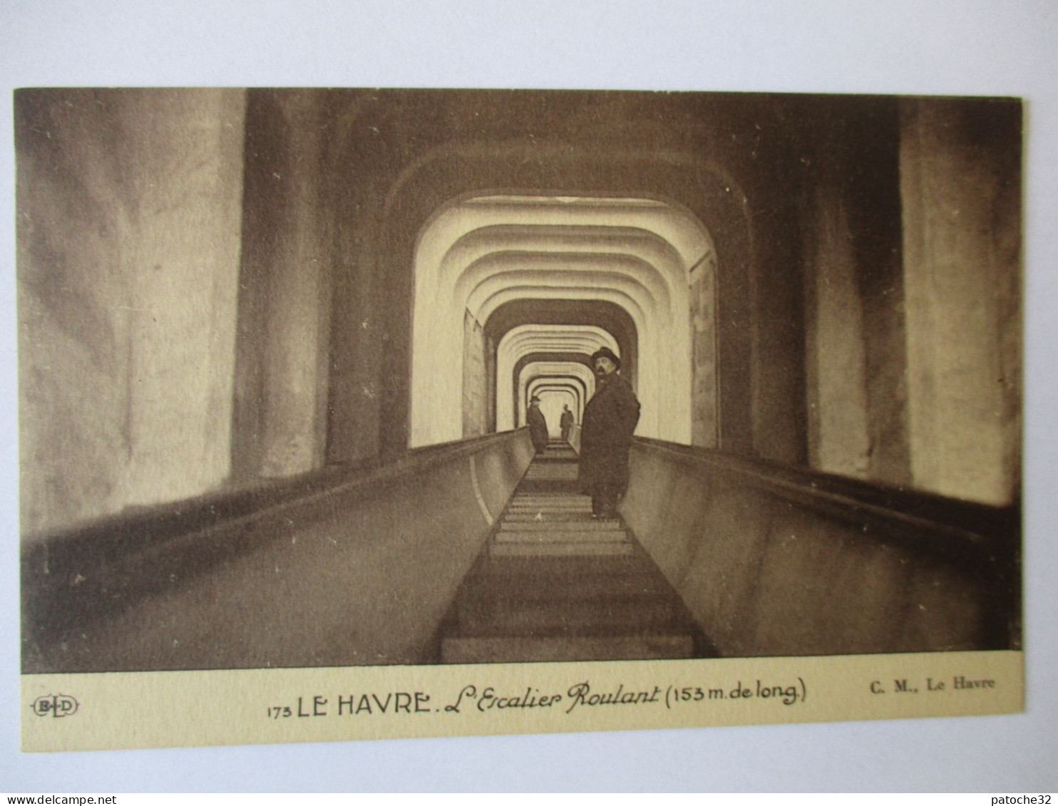 Cpa...Le Havre...(seine-maritime)...l'escalier Roulant...(153m De Long)...animée... - Zonder Classificatie