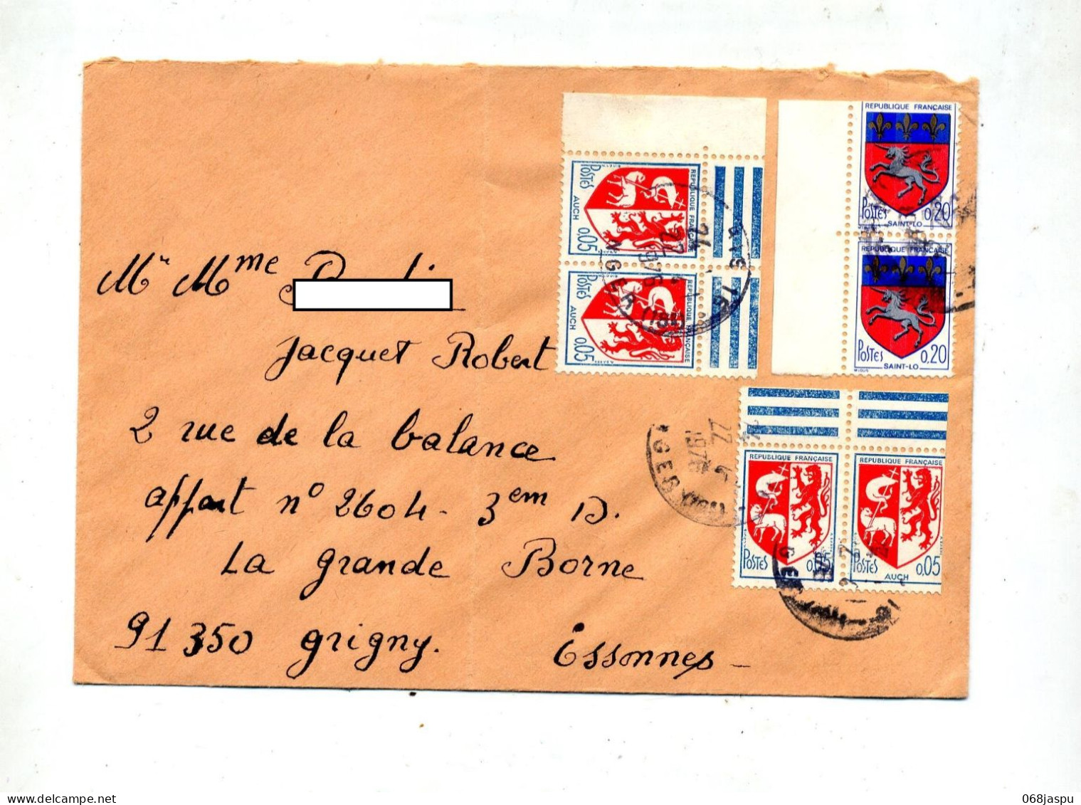 Lettre Cachet Paris Sur Armoirie - Handstempel