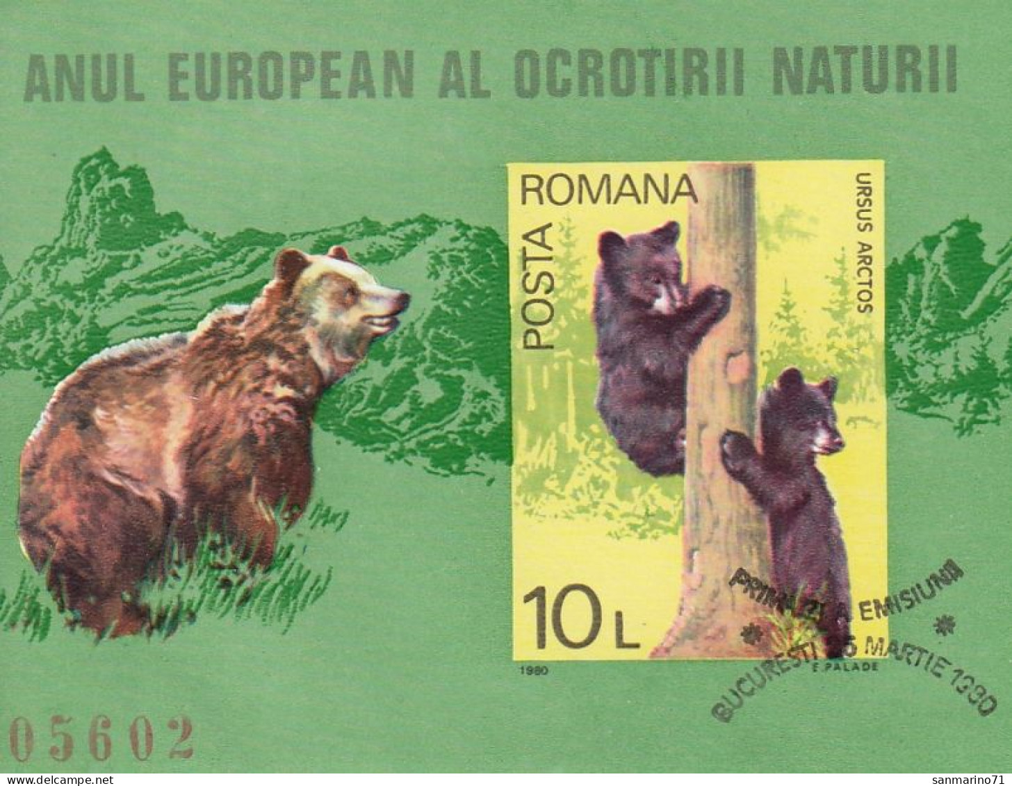 ROMANIA Block 168,used - Bears