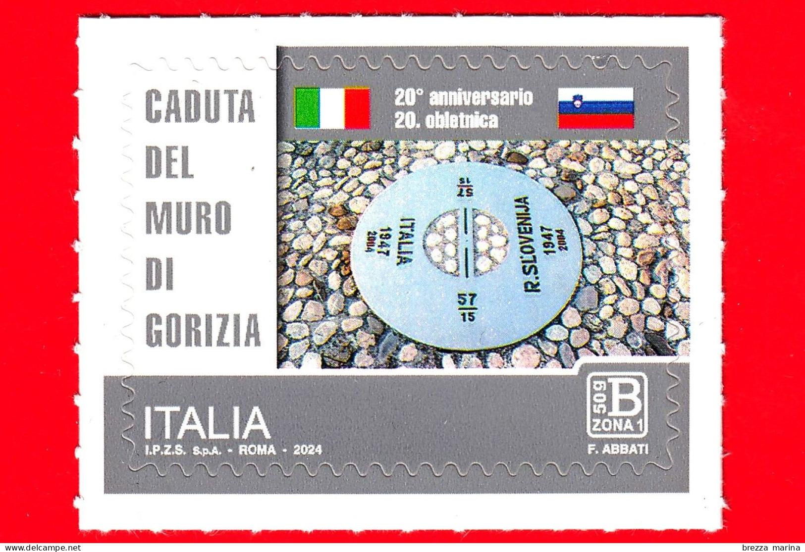 Nuovo - MNH - ITALIA - 2024 - 20 Anni Della Caduta Del Muro Di Gorizia - B Zona 1 50 G - 2021-...:  Nuevos