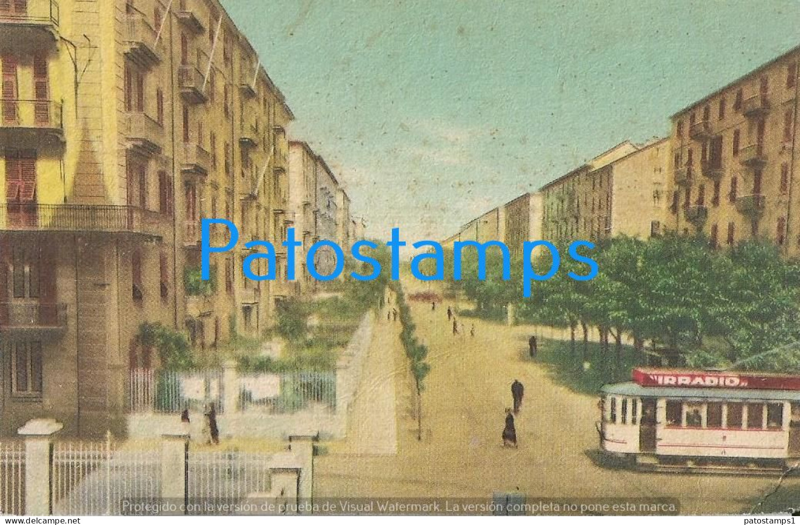 228956 ITALY HELP VIEW AVENUE & TRAMWAY POSTAL POSTCARD - Sonstige & Ohne Zuordnung