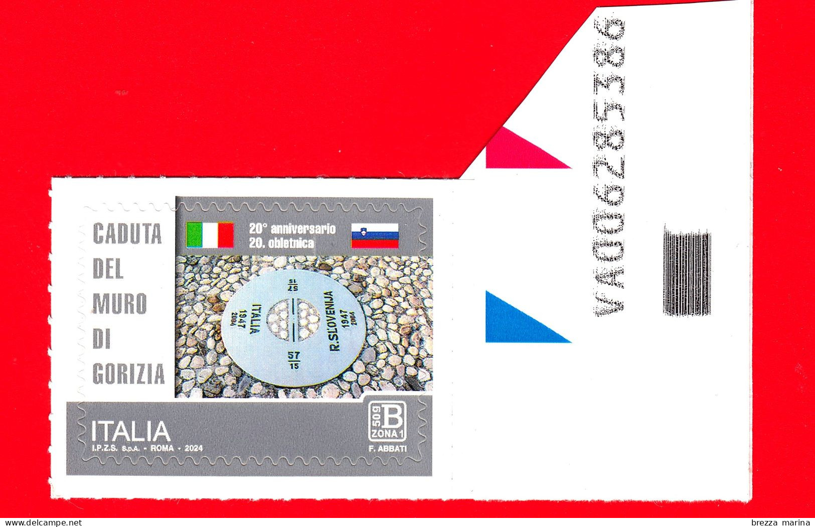 Nuovo - MNH - ITALIA - 2024 - 20 Anni Della Caduta Del Muro Di Gorizia - B Zona 1 50 G - Alfanumerico - 2021-...:  Nuevos