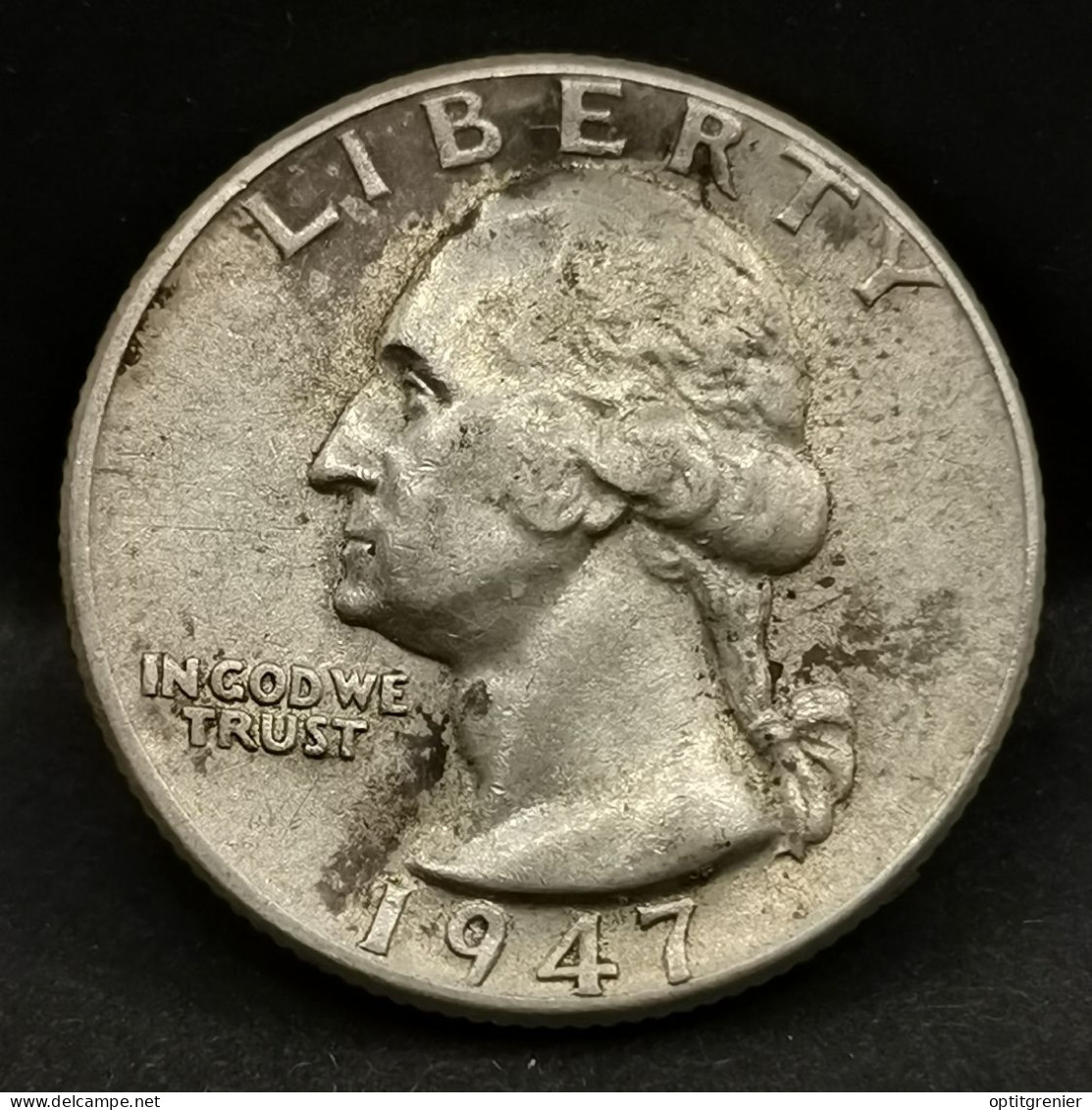 WASHINGTON QUARTER DOLLAR ARGENT 1947 PHILADELPHIE USA / SILVER / 1/4 $ - 1932-1998: Washington