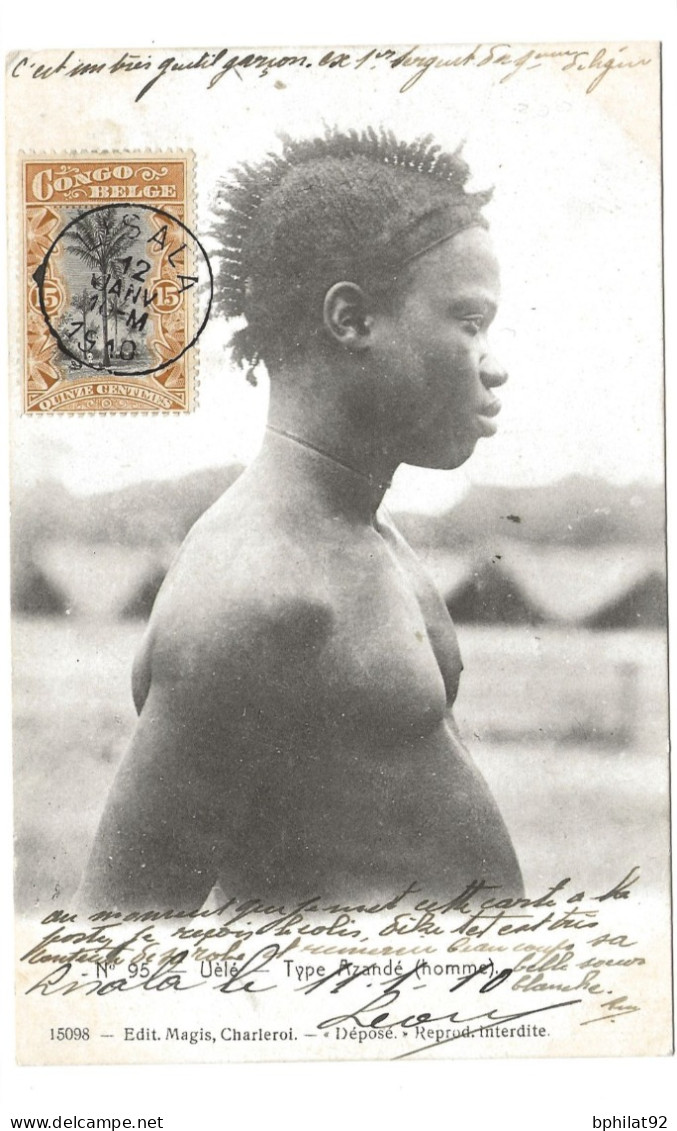 !!! CONGO, CPA DE 1910, DÉPART DE LISALA POUR BRUXELLES (BELGIQUE) - Briefe U. Dokumente