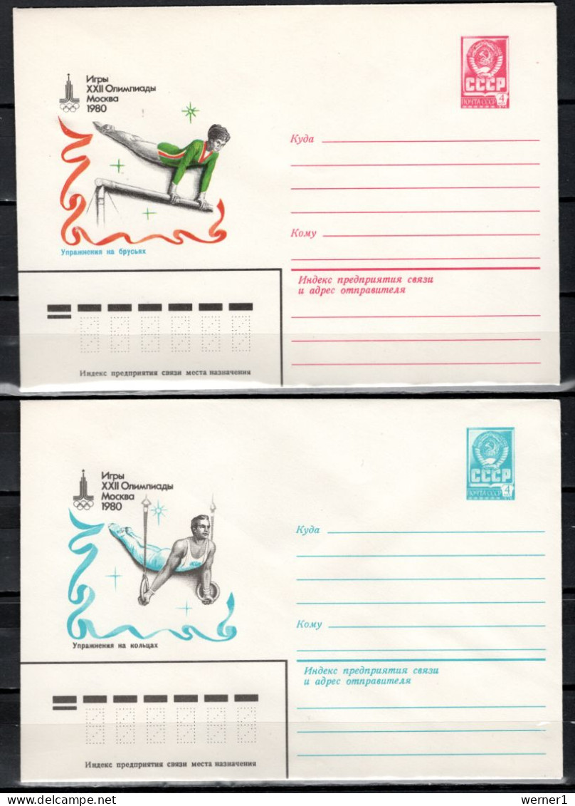 USSR Russia 1980 Olympic Games Moscow, Gymnastics 6 Commemorative Covers - Summer 1980: Moscow