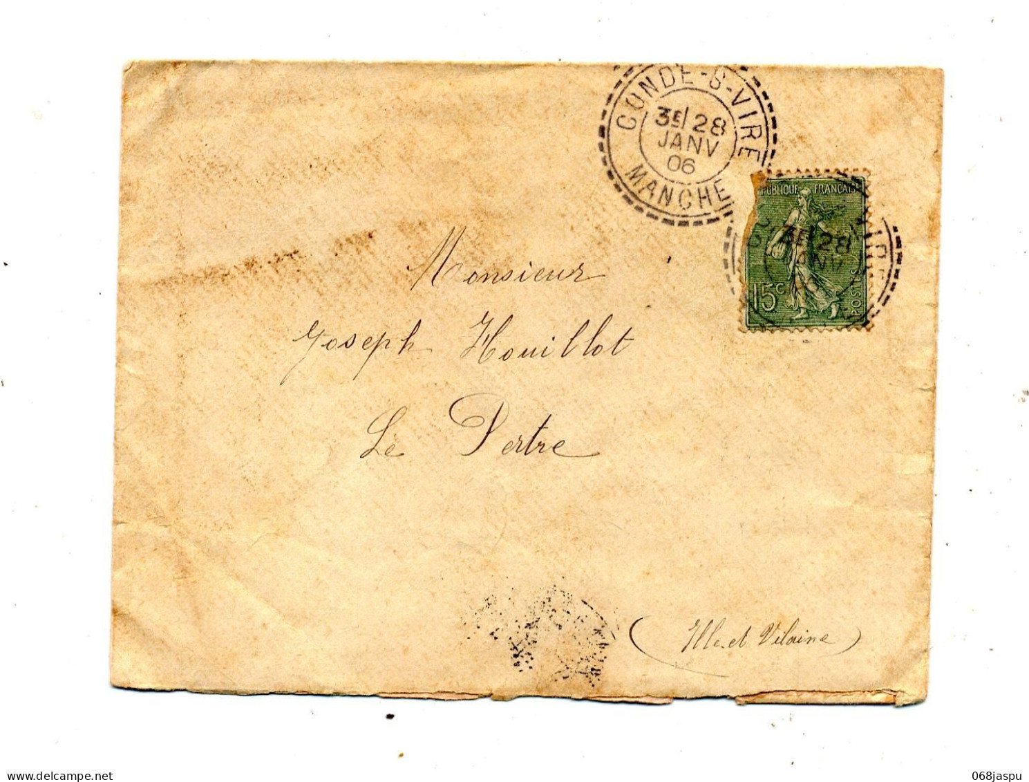 Lettre Cachet Conde Sous Vire - Handstempel