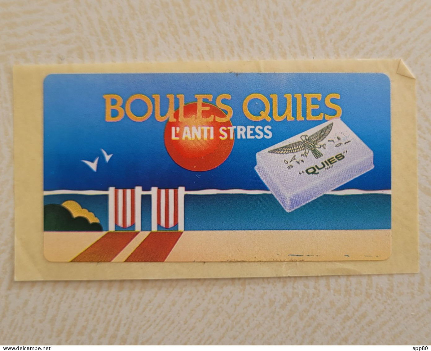 Autocollant Vintage Boules Quies L'anti Stress Quiès - Autocollants