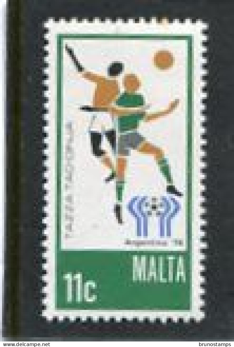 MALTA - 1978  11c  FOOTBALL WORLD CUP  MINT NH - Malte