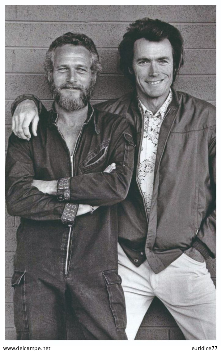 Clint Eastwood & Paul Newman PHOTO POSTCARD Rwp Edition 2003 - Other & Unclassified