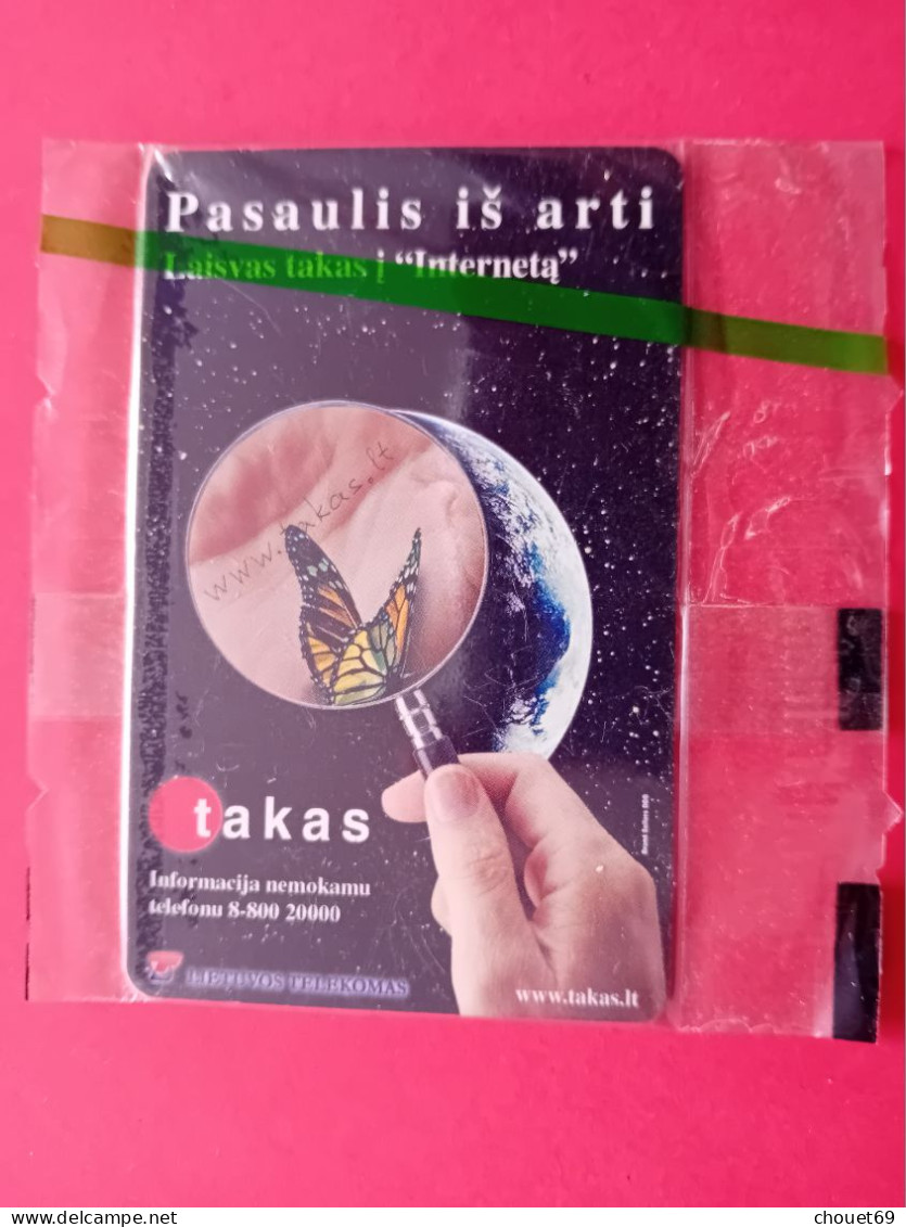 Lituanie - Pasaulis Is Arti - Takas Papillon - Blister Without Chip NSB (B0621 Dummy Prouf Trial Test - Lithuania