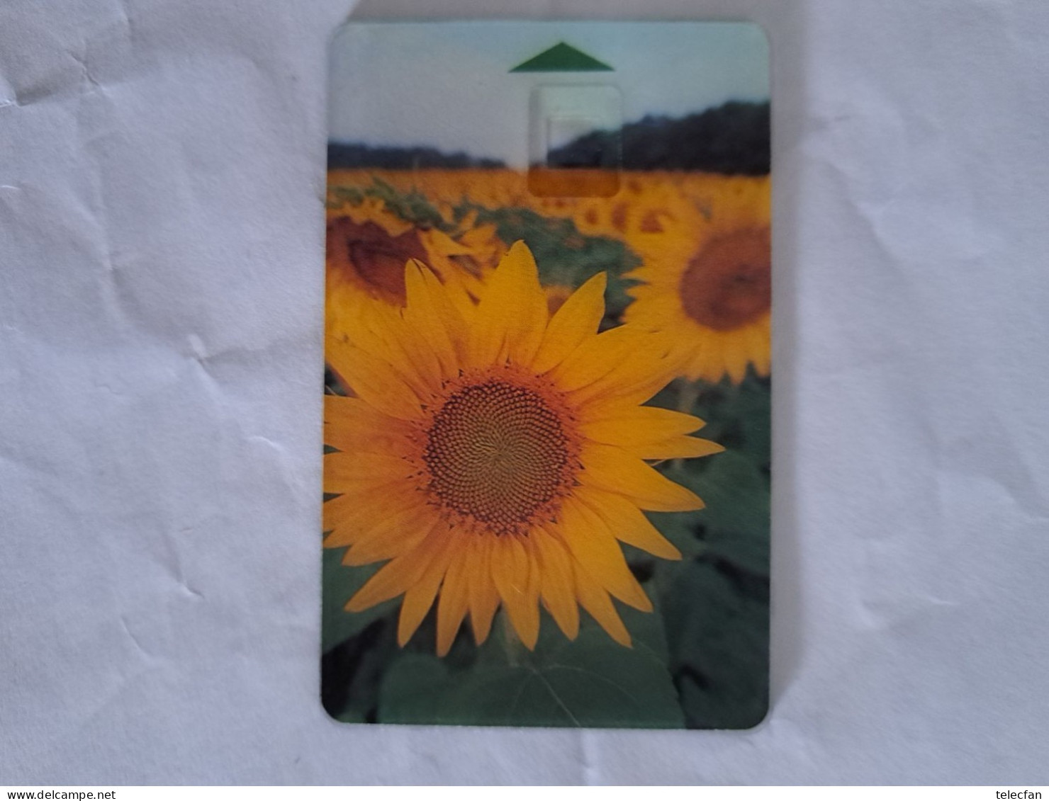 SCHLUMBERGER PRISMIC CARTE TEST SANS PUCE WITHOUT CHIP TOURNESOL SUNFLOWER SUPERBE - Exhibition Cards