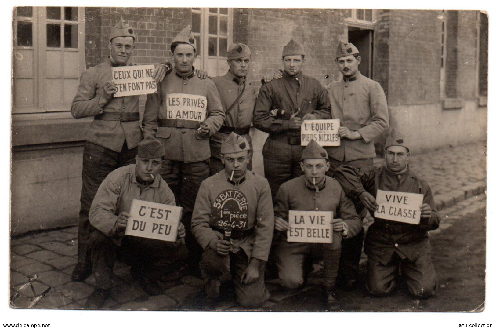 Groupe De Soldats. Carte Photo Non Située - Altri & Non Classificati