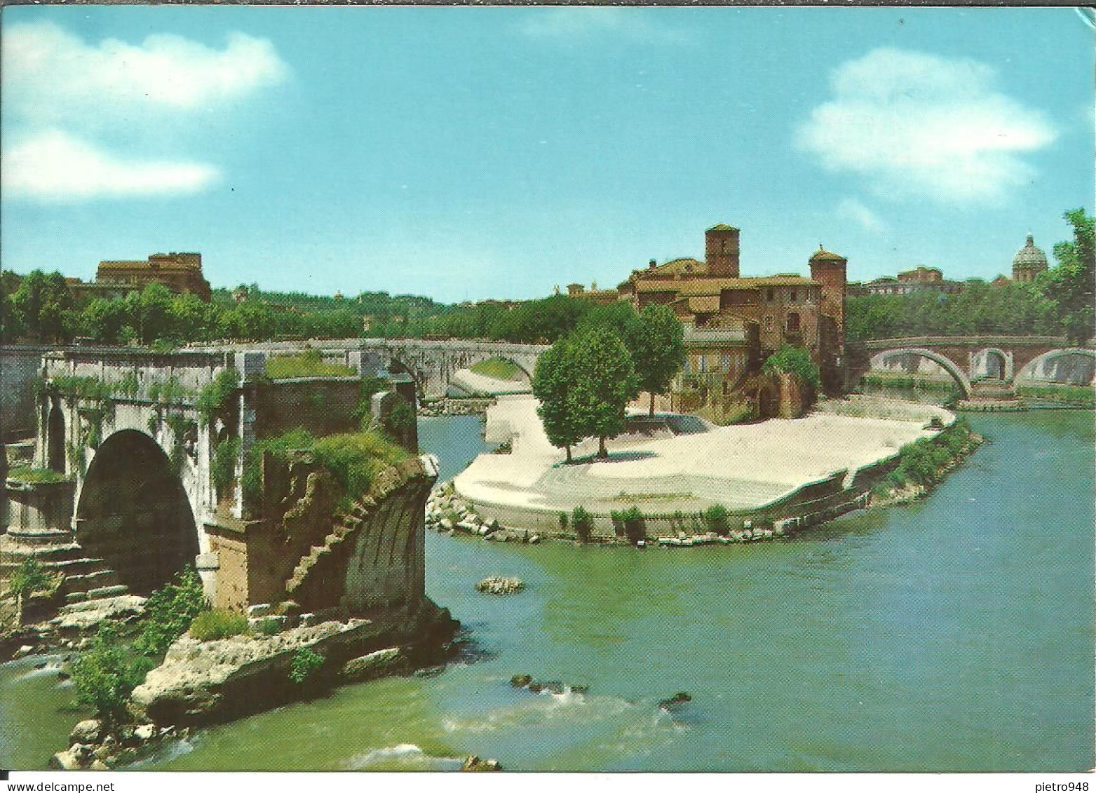 Roma (Lazio) Fiume Tevere E Isola Tiberina, Ponte Rotto, Tevere River And Tiberina Isle, Broken Bridge - Fiume Tevere