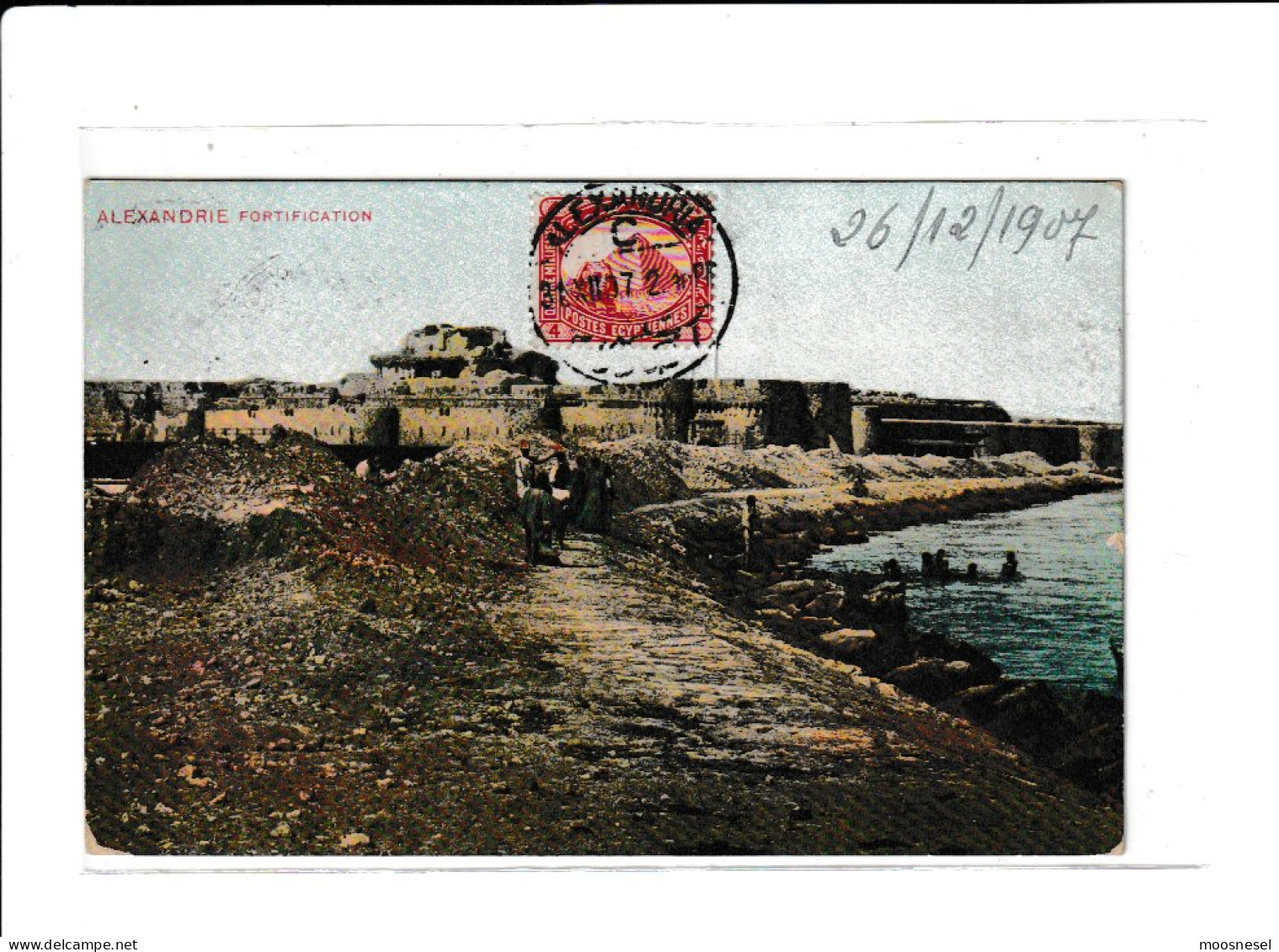 Antike Postkarte ÄGYPTEN Alexsandria Fontification Von 1907 - Alexandrië